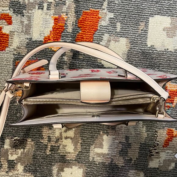 Kate Spade Perry Floral Medium Satchel - Fresh Peach - Picture 9 of 13